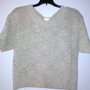 Crop top short sleeve sweater